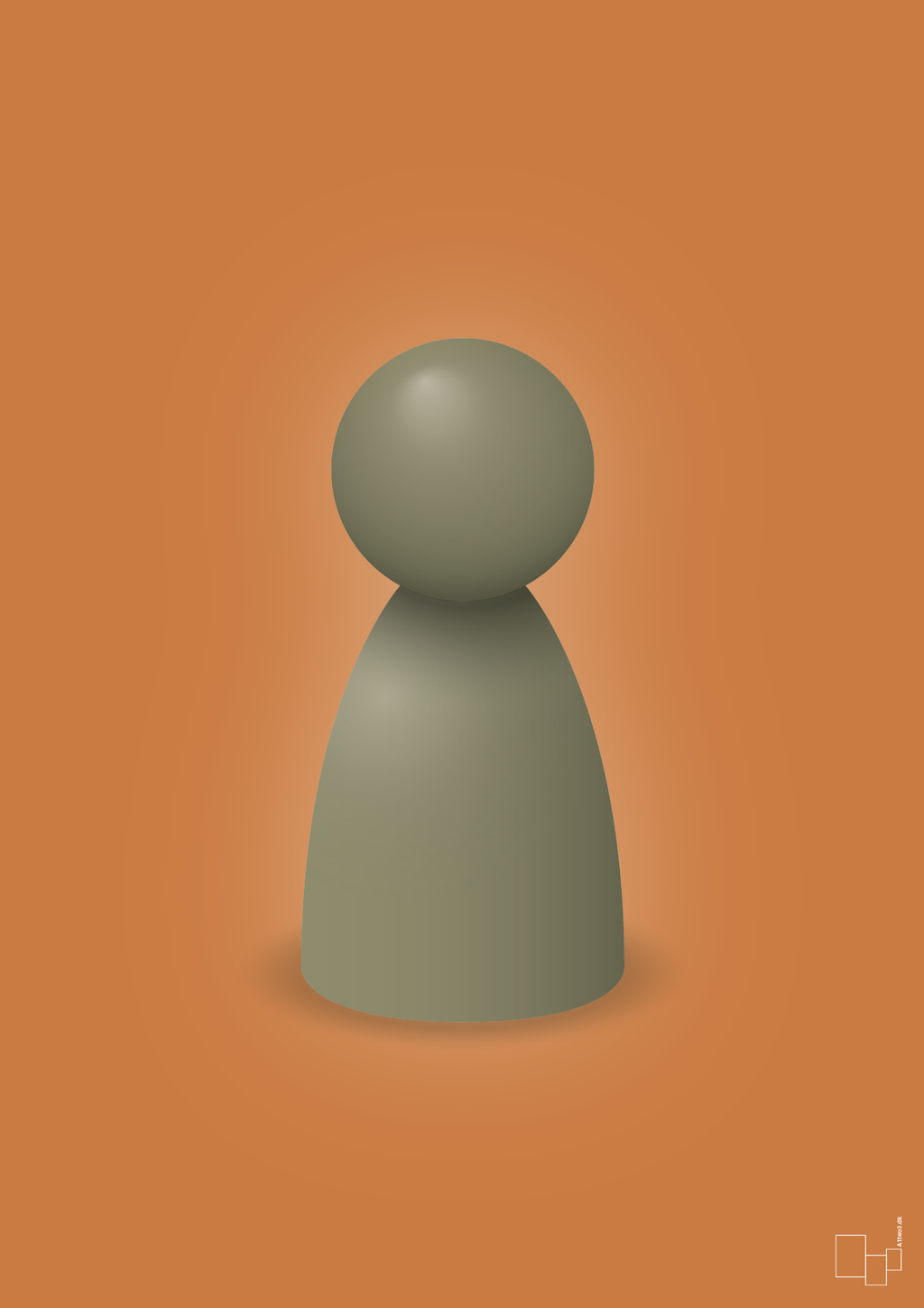 plakat: spillebrik i farven: misty forrest - rumba orange-Brætspil-A1two3