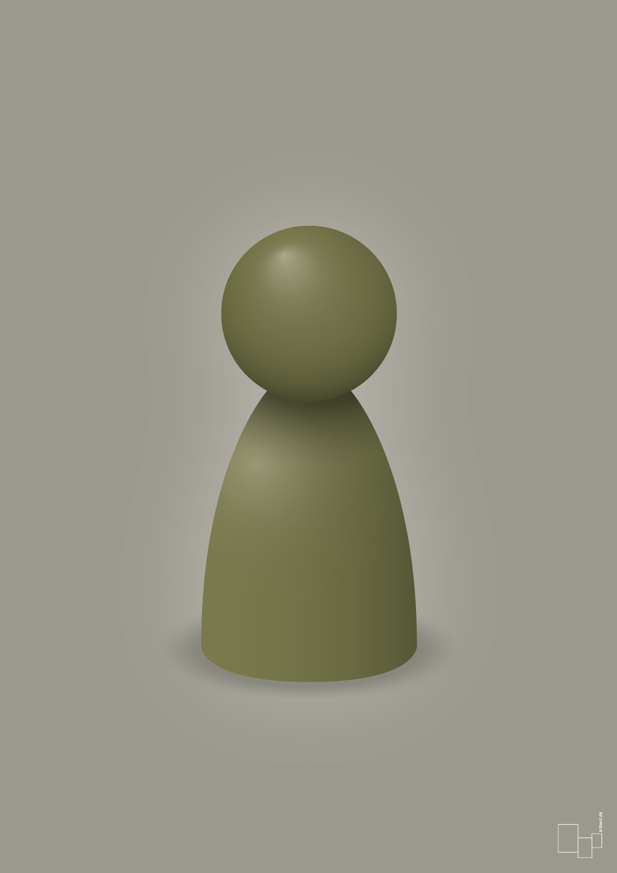 plakat: spillebrik i farven: secret meadow - battleship gray-Brætspil-A1two3