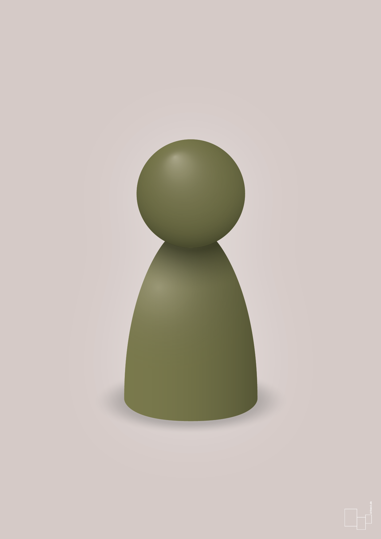plakat: spillebrik i farven: secret meadow - broken beige-Brætspil-A1two3