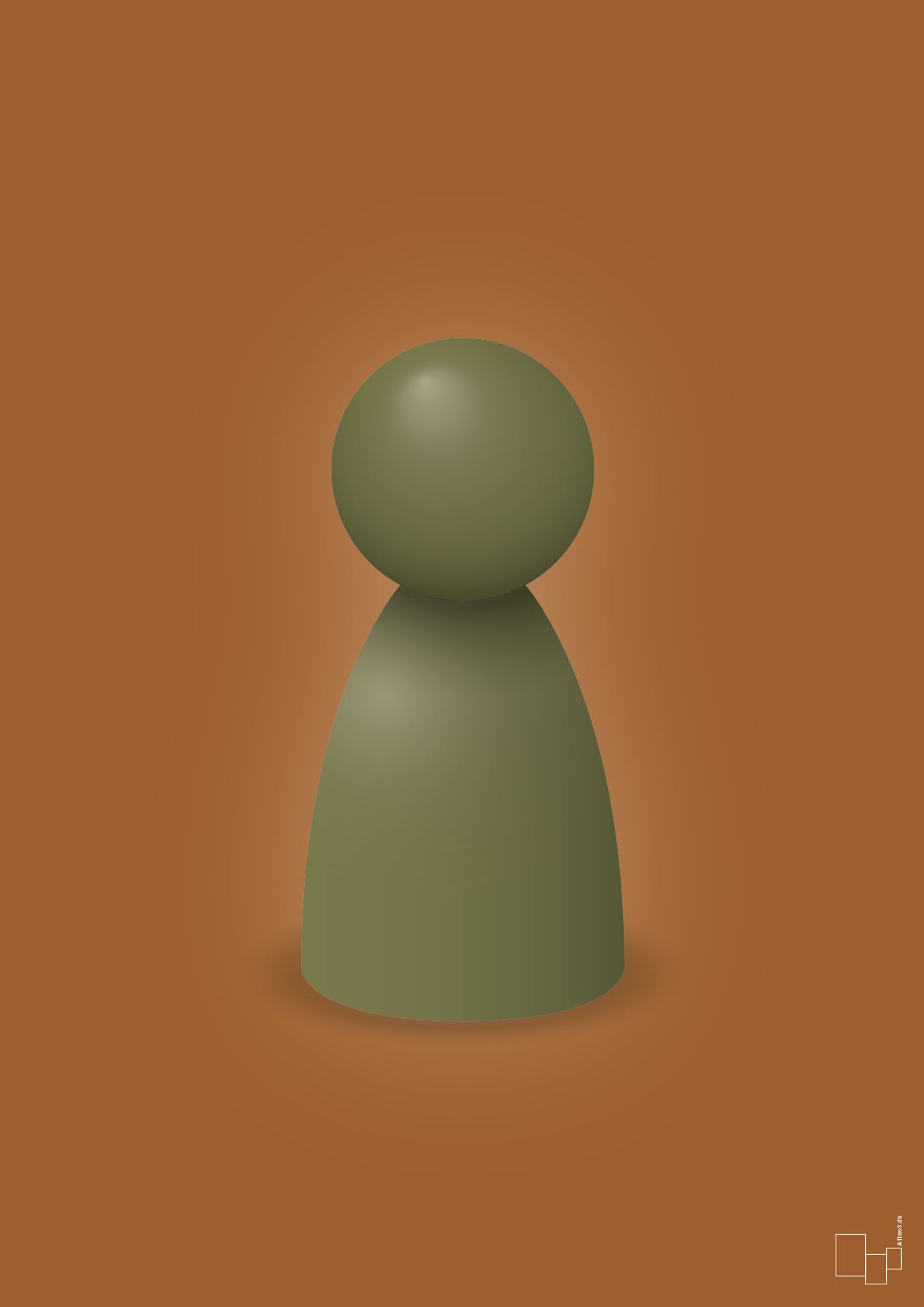 plakat: spillebrik i farven: secret meadow - cognac-Brætspil-A1two3