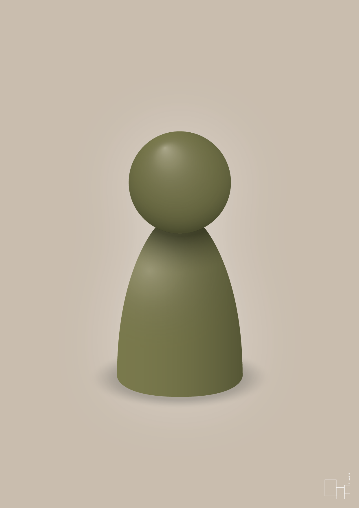 plakat: spillebrik i farven: secret meadow - creamy mushroom-Brætspil-A1two3