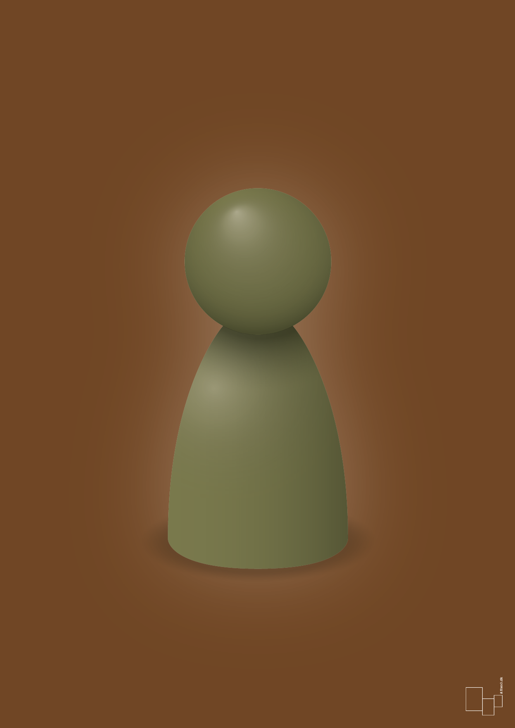 plakat: spillebrik i farven: secret meadow - dark brown-Brætspil-A1two3