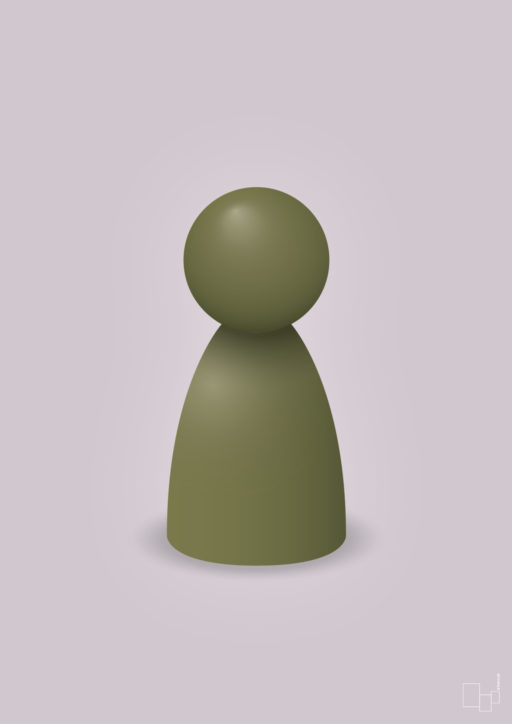 plakat: spillebrik i farven: secret meadow - dusty lilac-Brætspil-A1two3