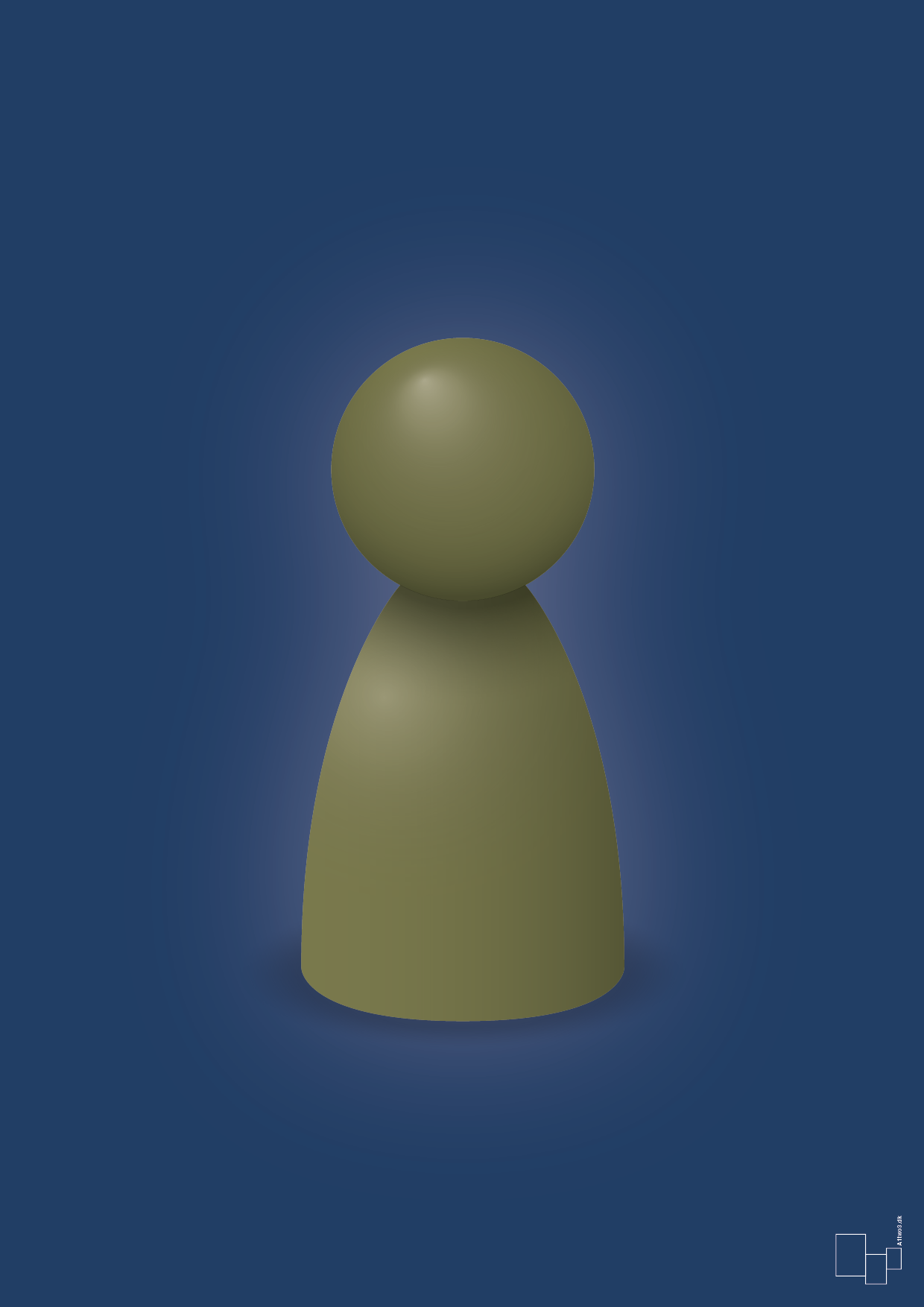 plakat: spillebrik i farven: secret meadow - lapis blue-Brætspil-A1two3