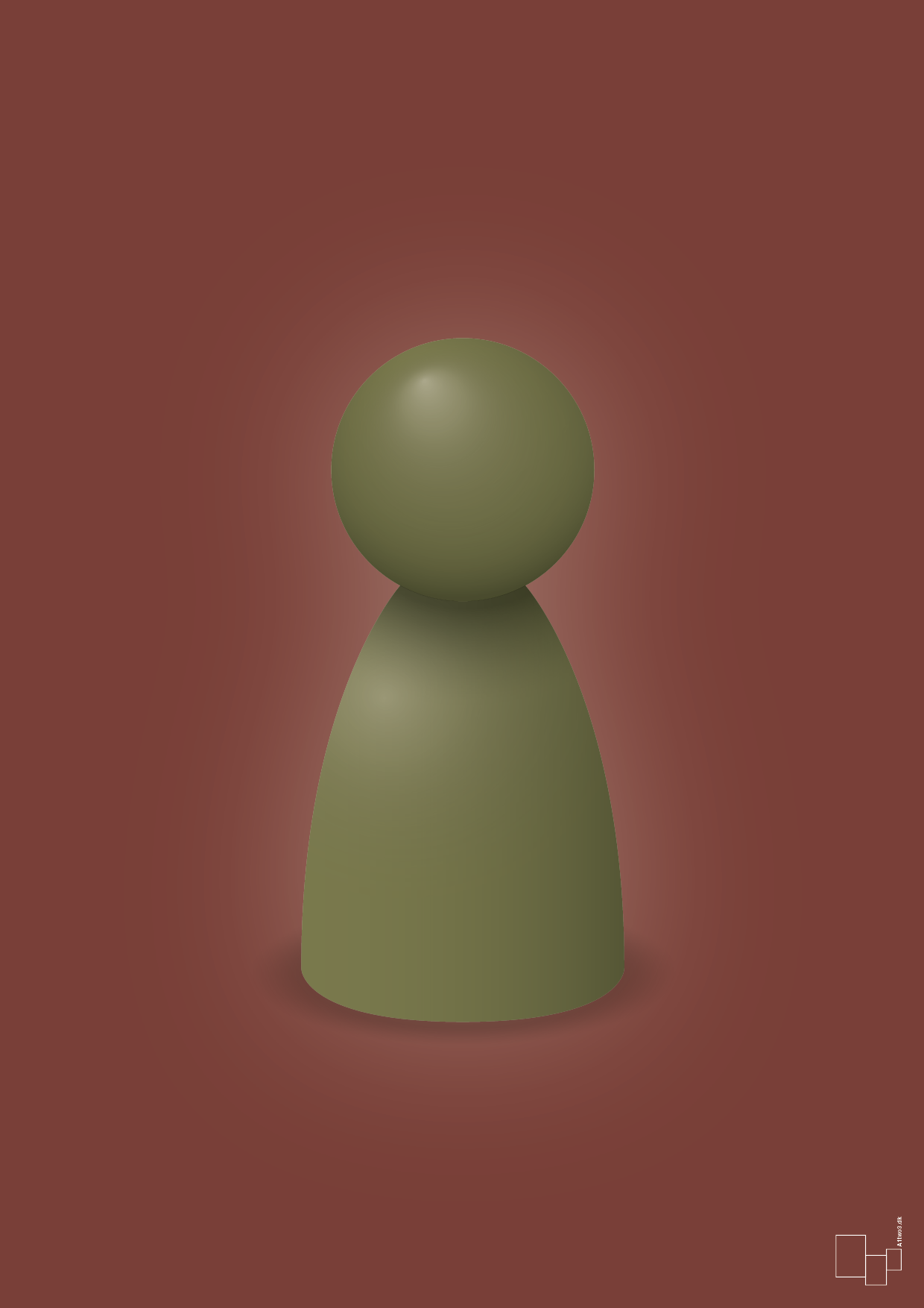 plakat: spillebrik i farven: secret meadow - red pepper-Brætspil-A1two3