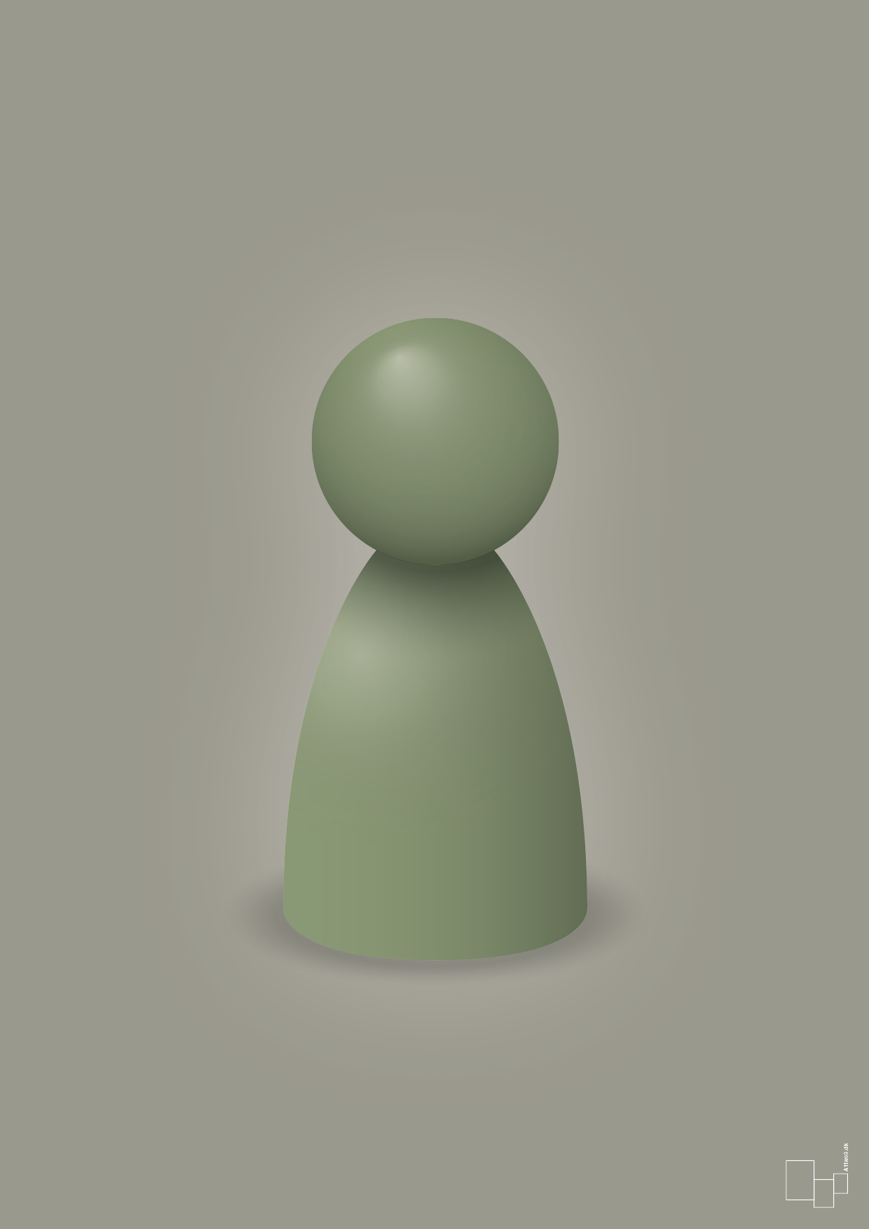 plakat: spillebrik i farven: jade - battleship gray-Brætspil-A1two3