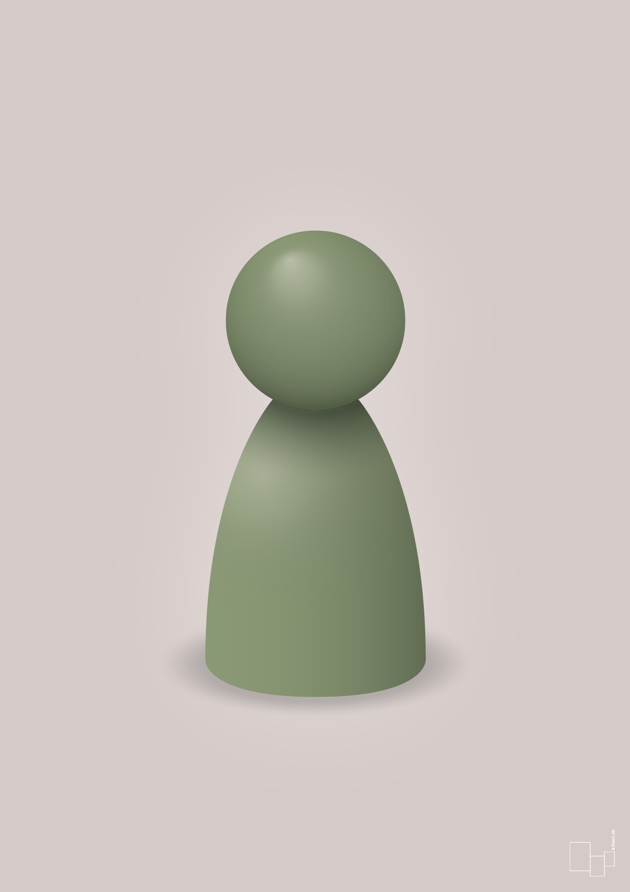 plakat: spillebrik i farven: jade - broken beige-Brætspil-A1two3