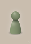 plakat: spillebrik i farven: jade - creamy mushroom-Brætspil-A1two3