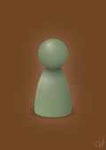 plakat: spillebrik i farven: jade - dark brown-Brætspil-A1two3