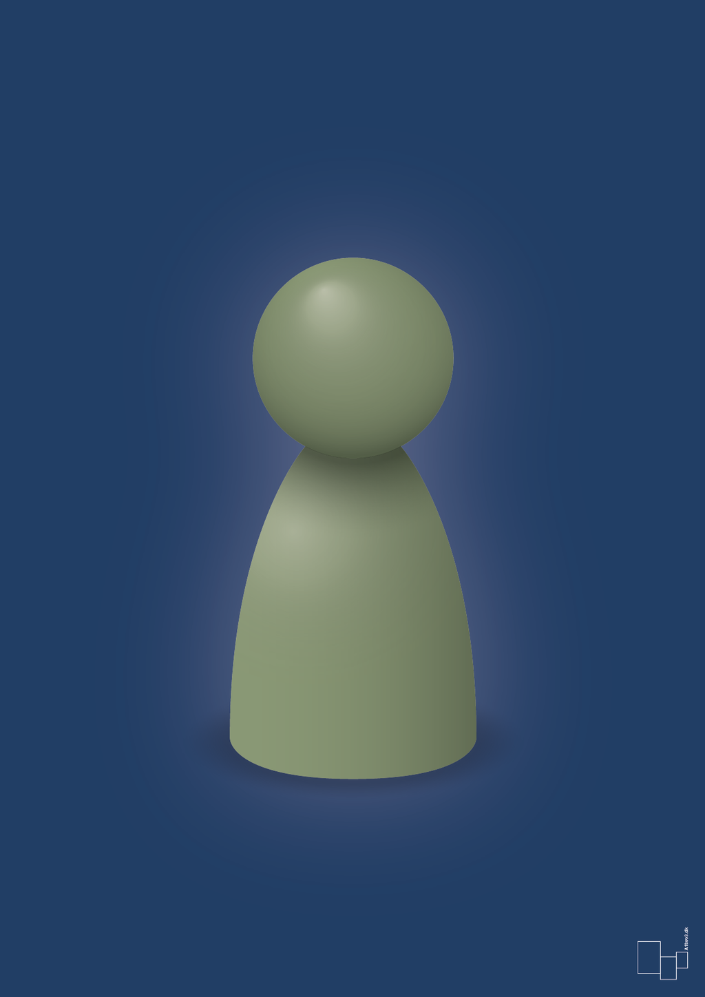 plakat: spillebrik i farven: jade - lapis blue-Brætspil-A1two3