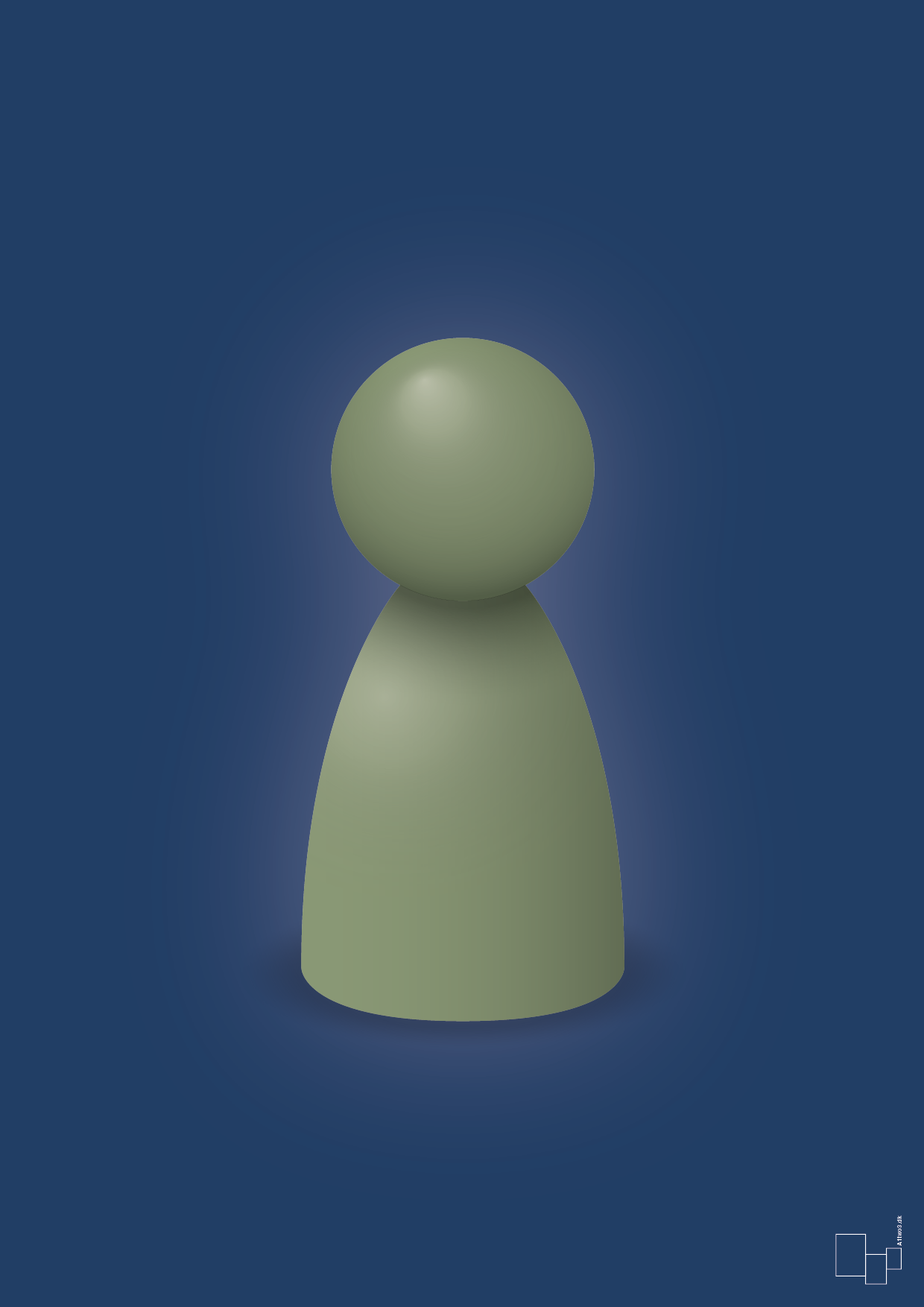 plakat: spillebrik i farven: jade - lapis blue-Brætspil-A1two3
