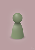 plakat: spillebrik i farven: jade - light rose-Brætspil-A1two3