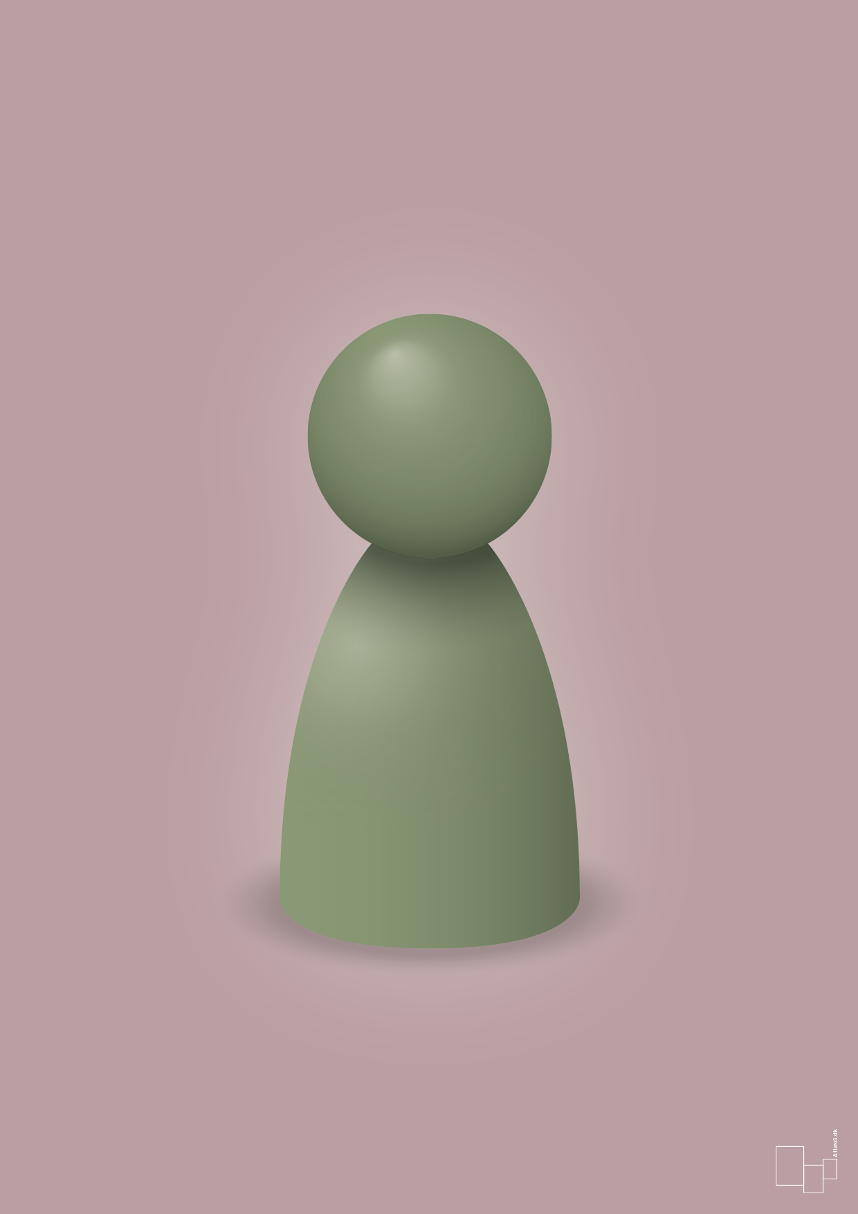 plakat: spillebrik i farven: jade - light rose-Brætspil-A1two3