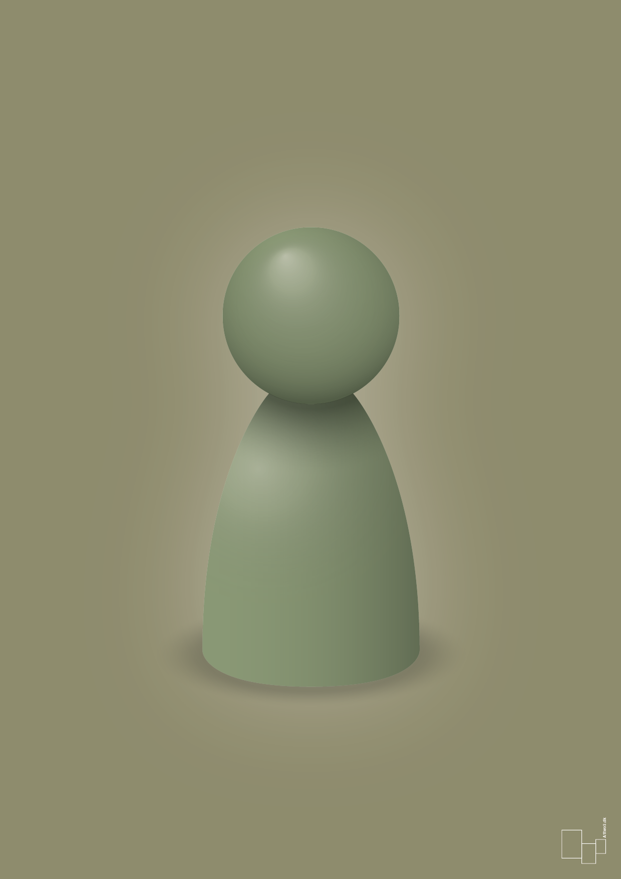 plakat: spillebrik i farven: jade - misty forrest-Brætspil-A1two3