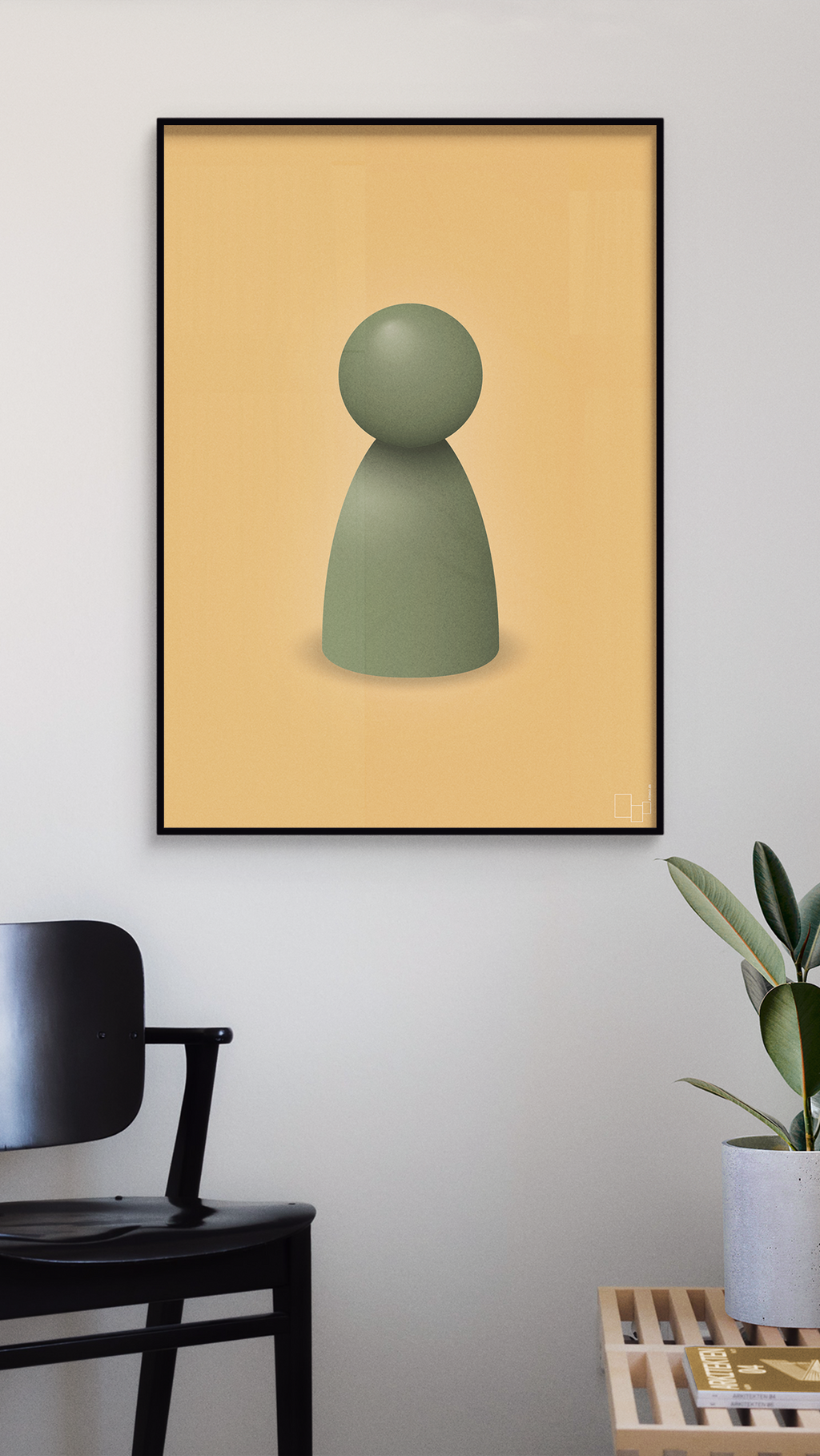 plakat: spillebrik i farven: jade - cognac-Brætspil-A1two3