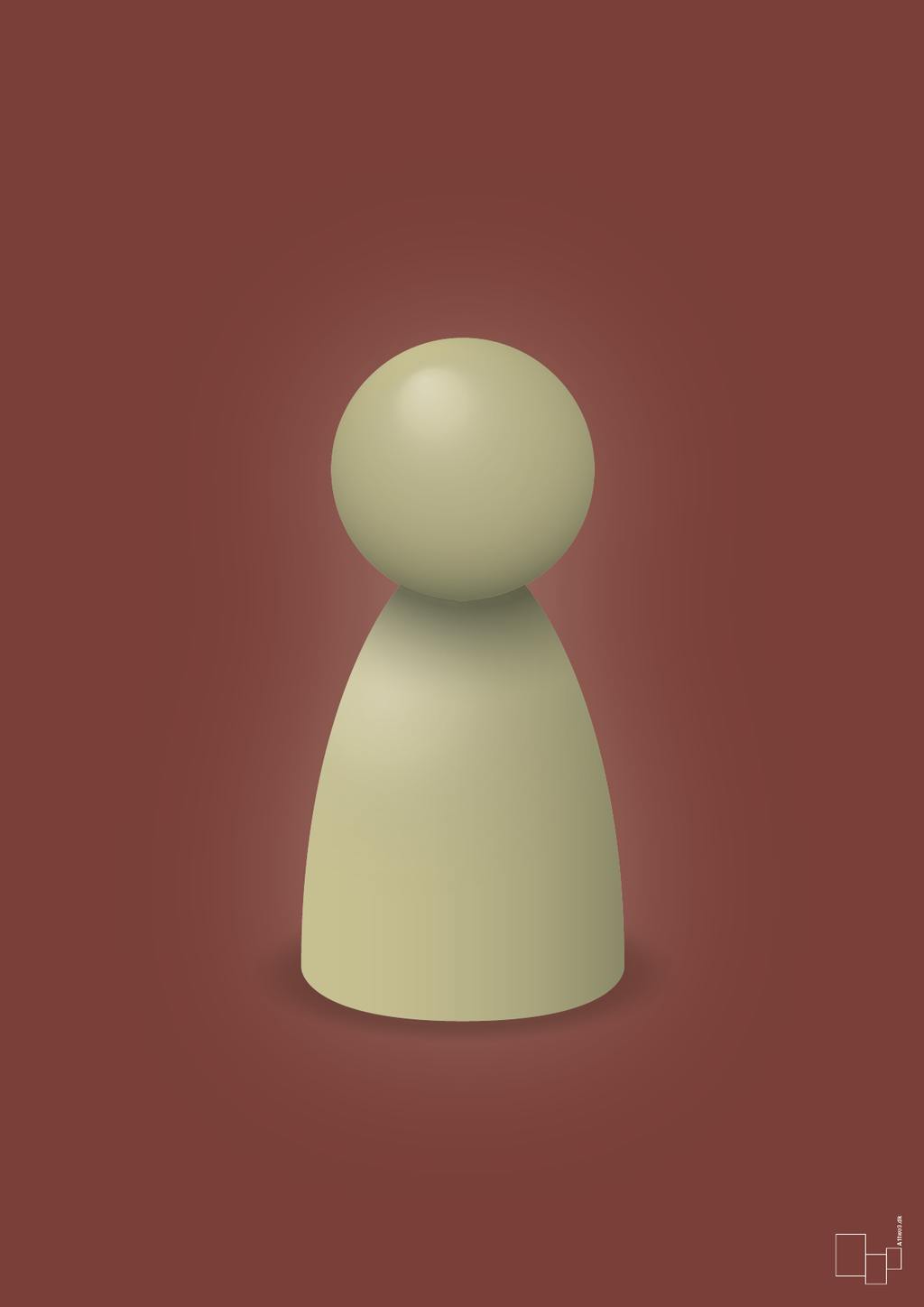plakat: spillebrik i farven: back to nature - red pepper-Brætspil-A1two3