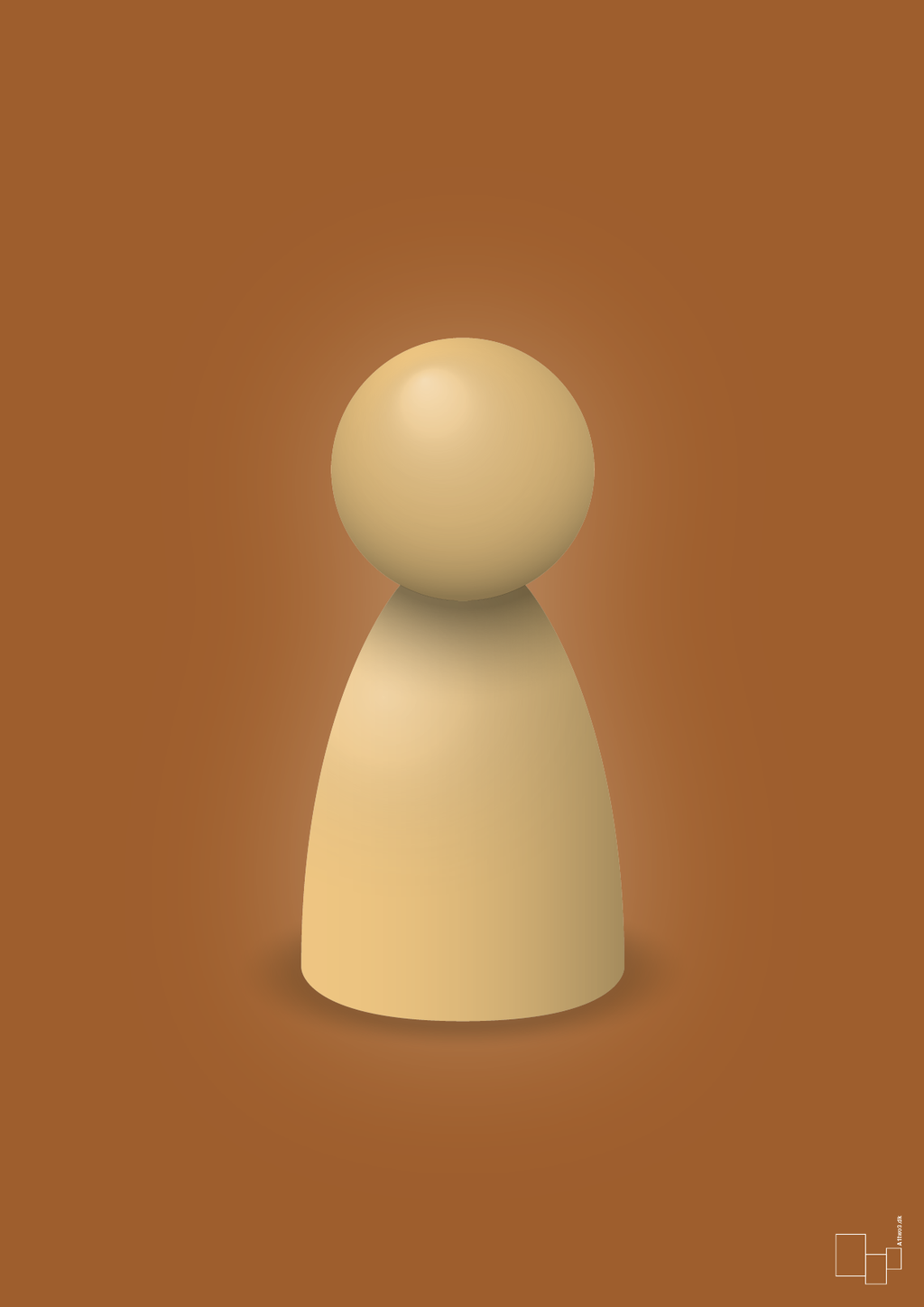 plakat: spillebrik i farven: charismatic - cognac-Brætspil-A1two3