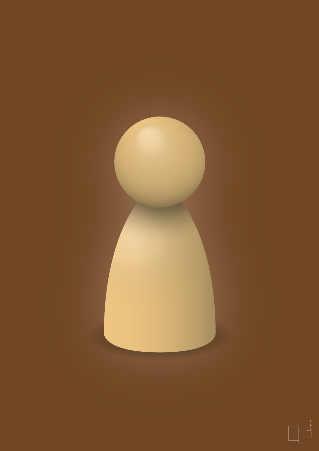 plakat: spillebrik i farven: charismatic - dark brown-Brætspil-A1two3