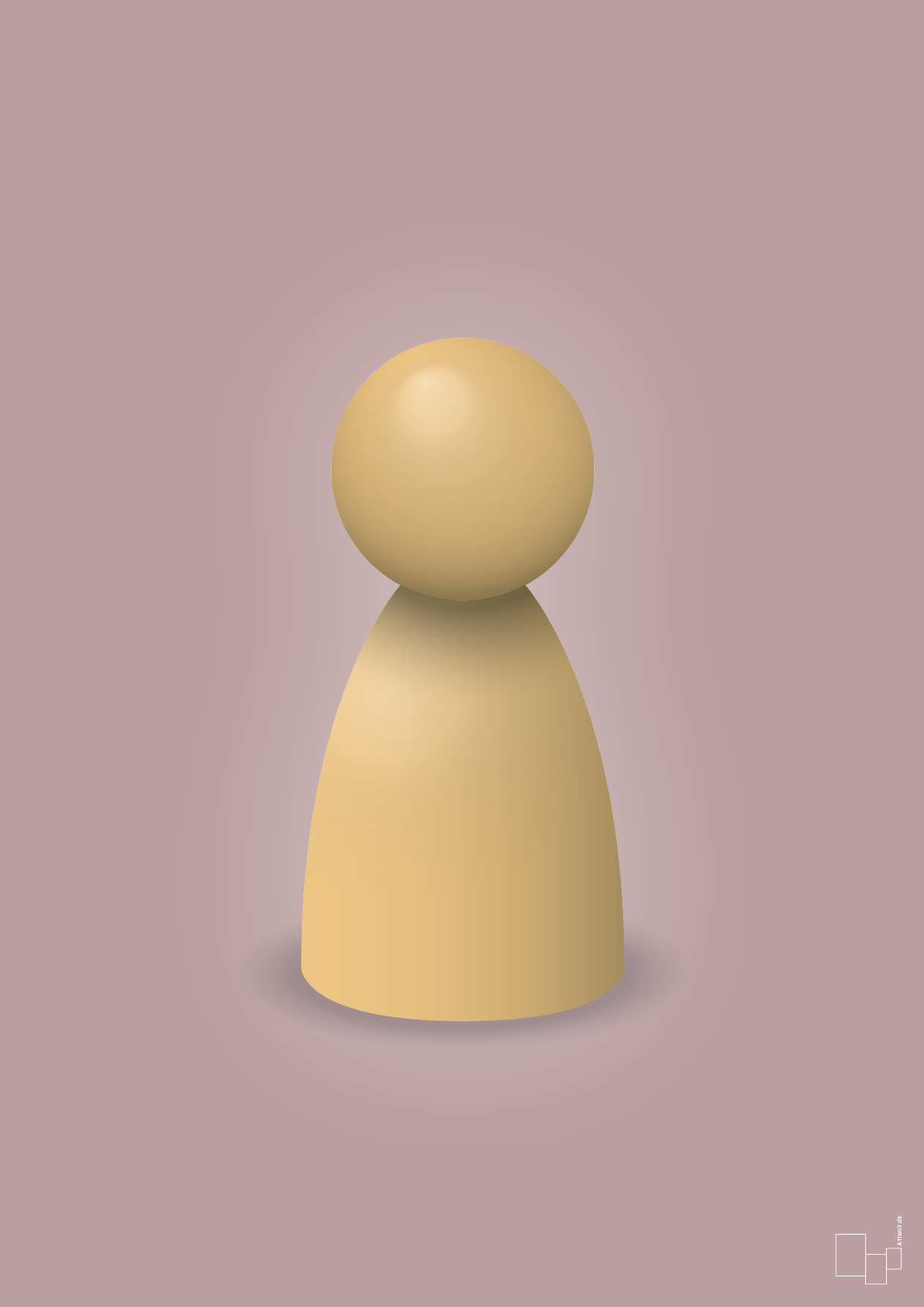 plakat: spillebrik i farven: charismatic - light rose-Brætspil-A1two3