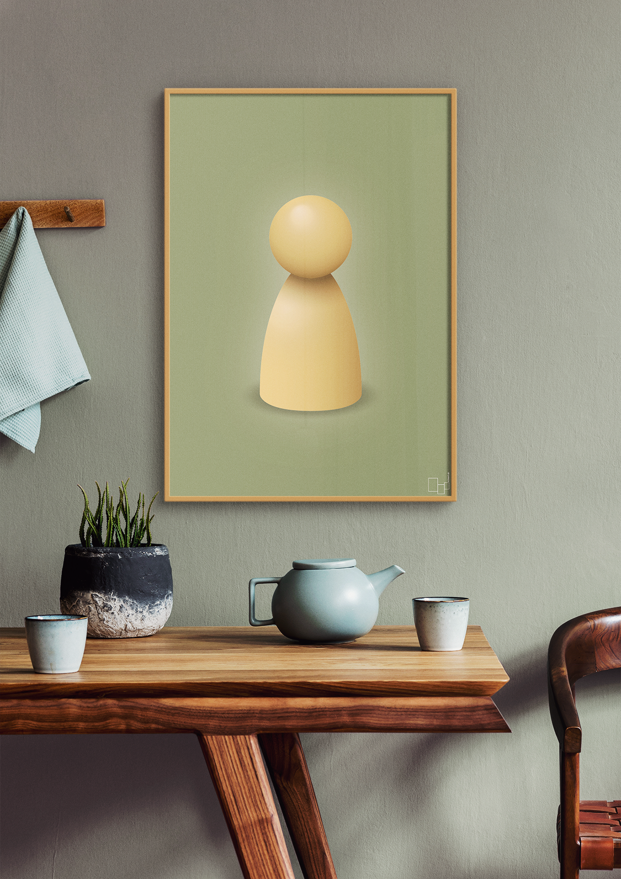 plakat: spillebrik i farven: charismatic - graphic charcoal-Brætspil-A1two3