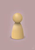plakat: spillebrik i farven: honeycomb - light rose-Brætspil-A1two3