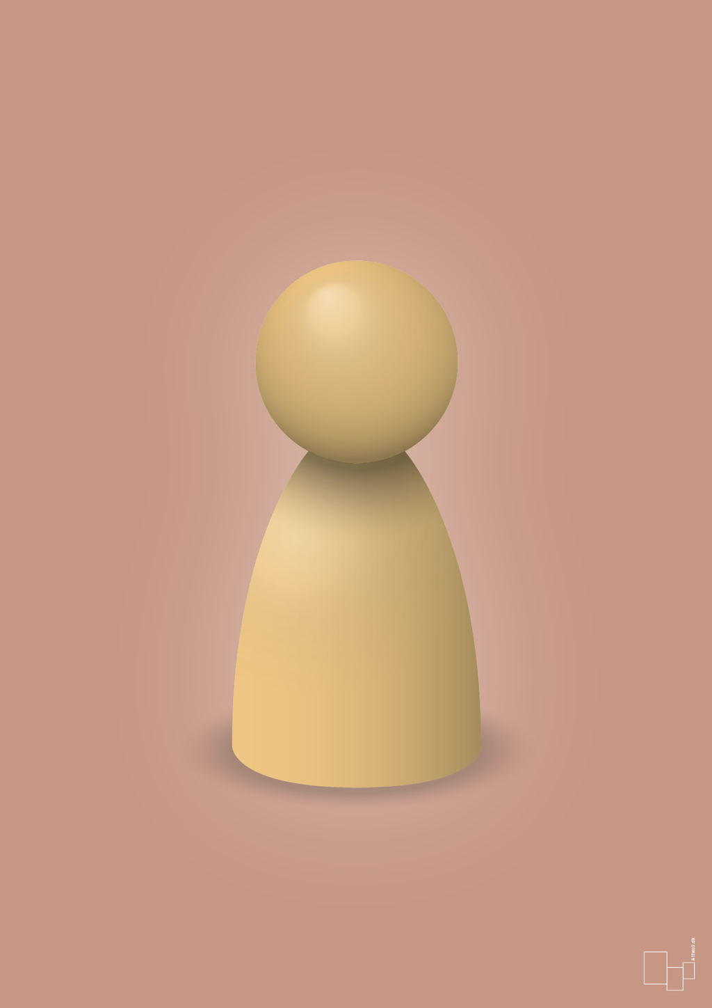 plakat: spillebrik i farven: honeycomb - powder-Brætspil-A1two3