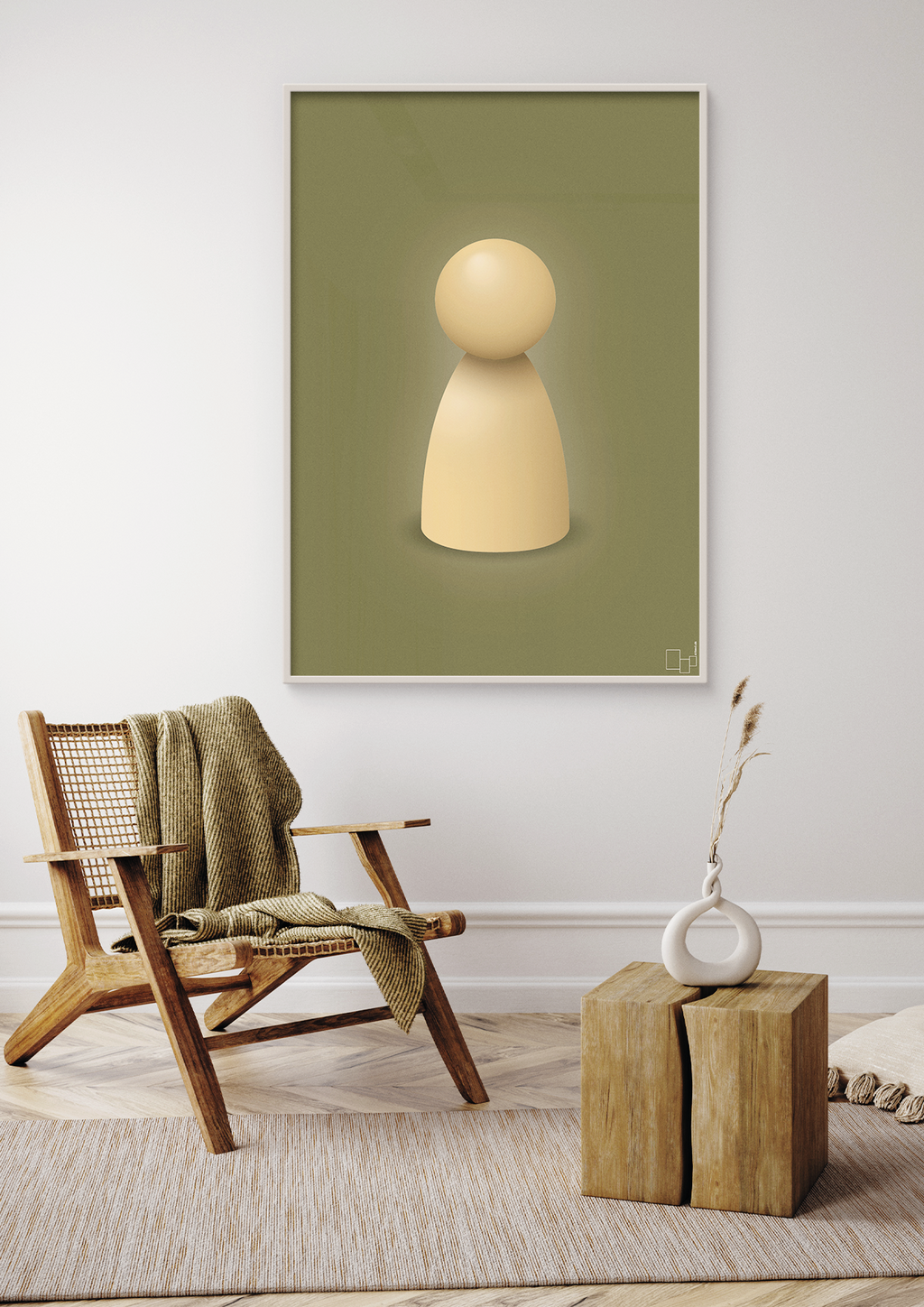 plakat: spillebrik i farven: honeycomb - painters white-Brætspil-A1two3