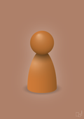 plakat: spillebrik i farven: rumba orange - cider spice-Brætspil-A1two3