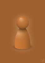 plakat: spillebrik i farven: rumba orange - cognac-Brætspil-A1two3