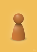plakat: spillebrik i farven: rumba orange - honeycomb-Brætspil-A1two3