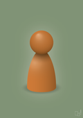 plakat: spillebrik i farven: rumba orange - jade-Brætspil-A1two3
