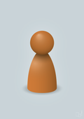 plakat: spillebrik i farven: rumba orange - light drizzle-Brætspil-A1two3