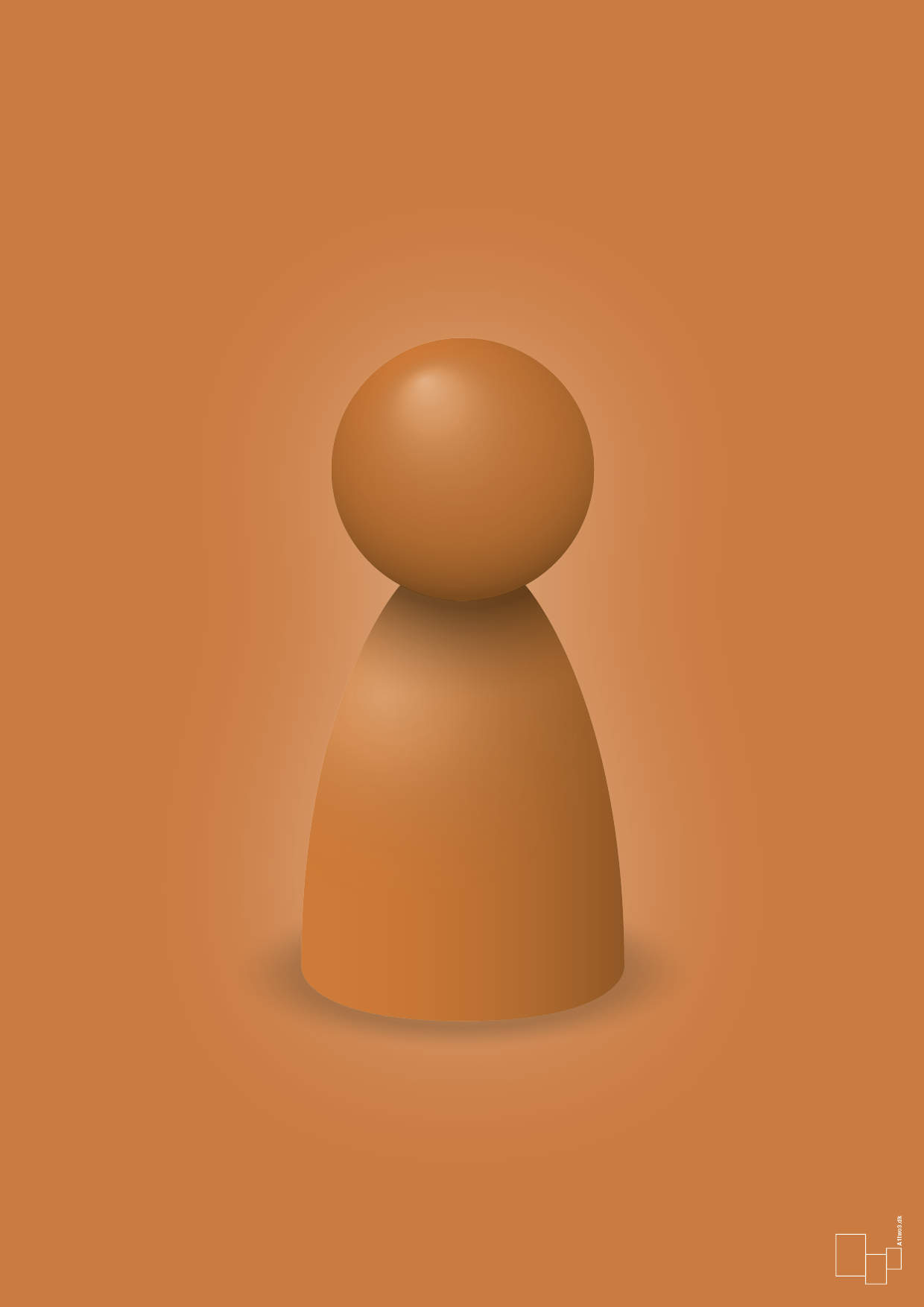 plakat: spillebrik i farven: rumba orange - rumba orange-Brætspil-A1two3