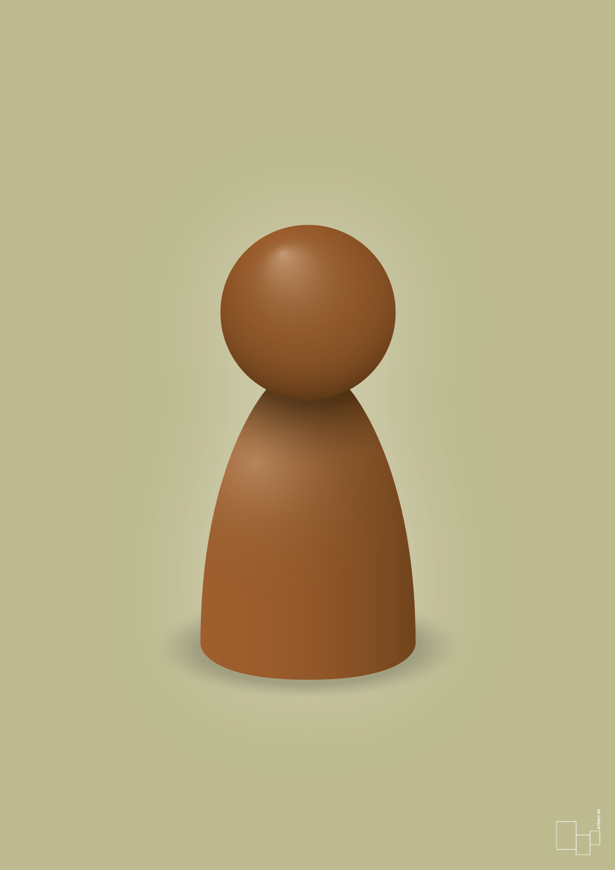 plakat: spillebrik i farven: cognac - back to nature-Brætspil-A1two3