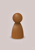 plakat: spillebrik i farven: cognac - broken beige-Brætspil-A1two3