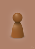 plakat: spillebrik i farven: cognac - cider spice-Brætspil-A1two3