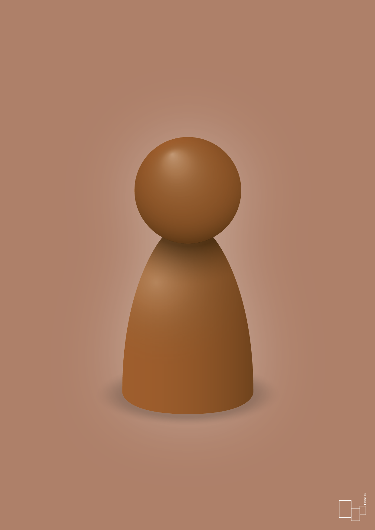 plakat: spillebrik i farven: cognac - cider spice-Brætspil-A1two3