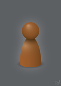 plakat: spillebrik i farven: cognac - graphic charcoal-Brætspil-A1two3