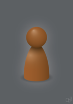 plakat: spillebrik i farven: cognac - graphic charcoal-Brætspil-A1two3