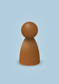 plakat: spillebrik i farven: cognac - heavenly blue-Brætspil-A1two3