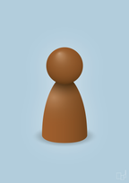 plakat: spillebrik i farven: cognac - heavenly blue-Brætspil-A1two3