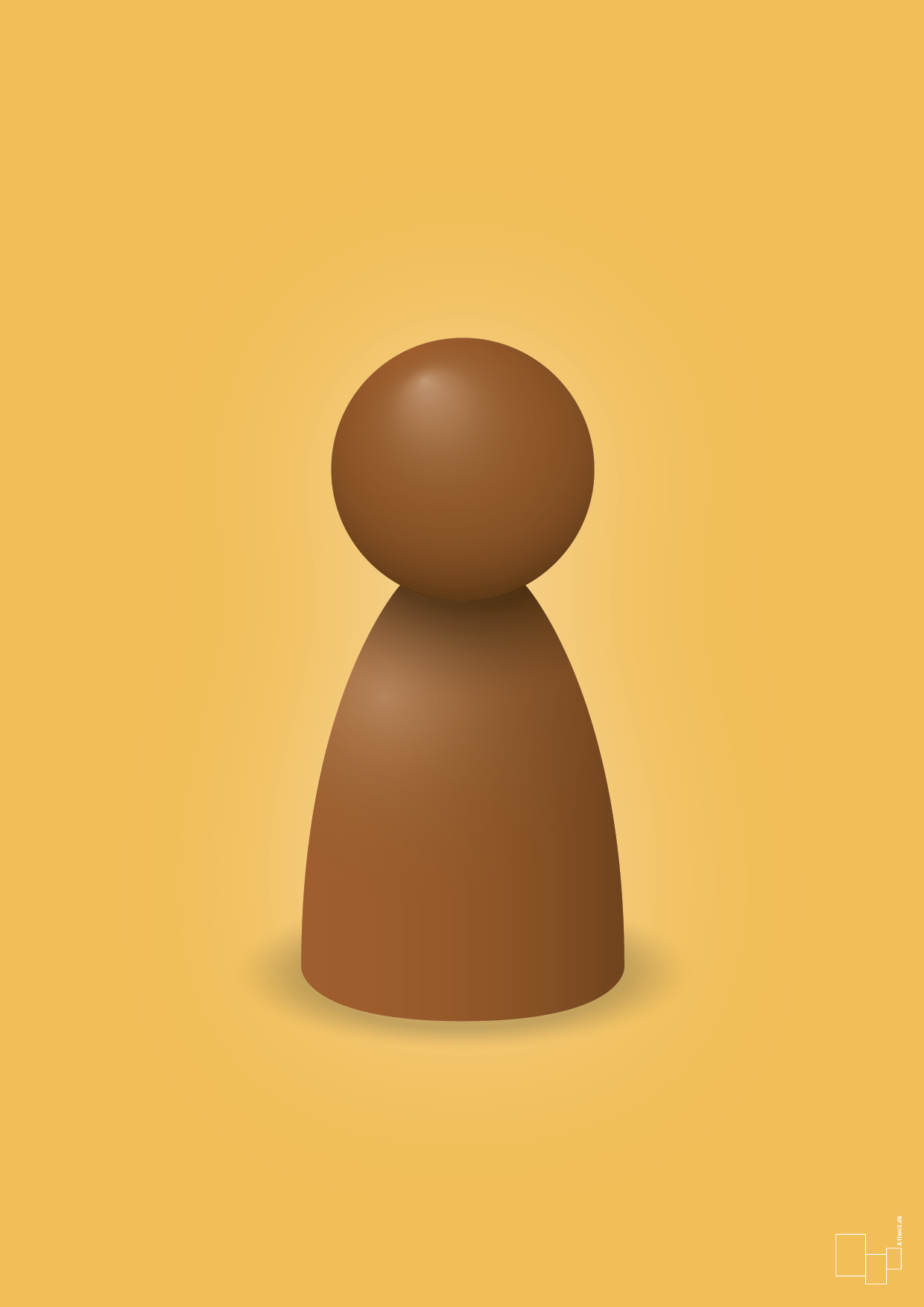 plakat: spillebrik i farven: cognac - honeycomb-Brætspil-A1two3