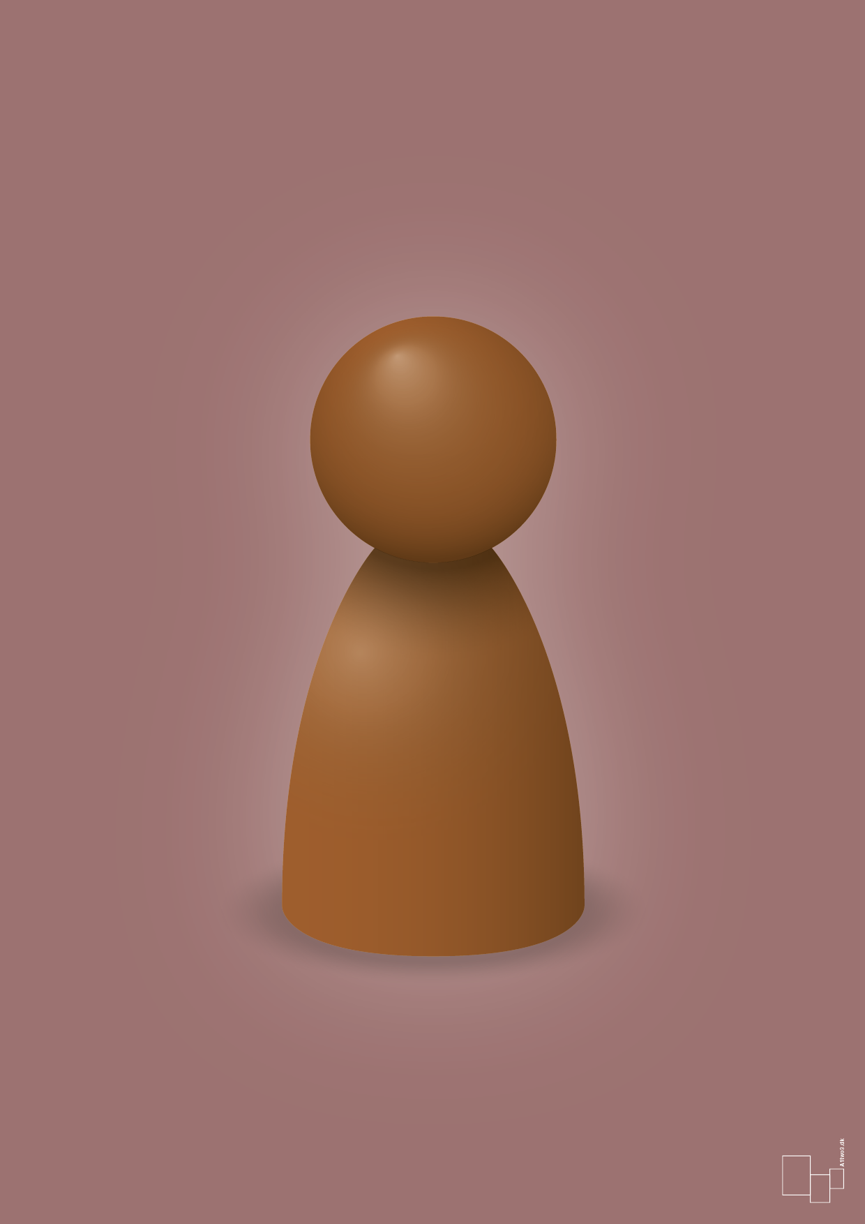 plakat: spillebrik i farven: cognac - plum-Brætspil-A1two3