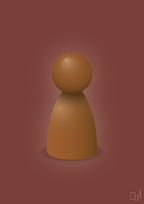 plakat: spillebrik i farven: cognac - red pepper-Brætspil-A1two3