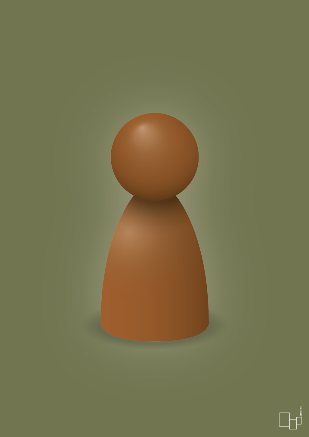 plakat: spillebrik i farven: cognac - secret meadow-Brætspil-A1two3
