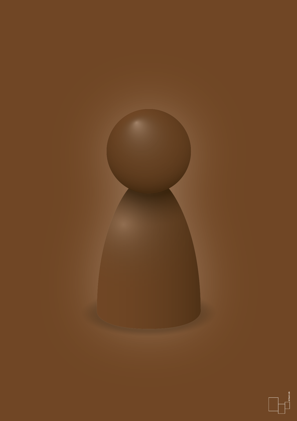 plakat: spillebrik i farven: dark brown - dark brown-Brætspil-A1two3