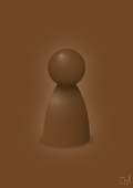plakat: spillebrik i farven: dark brown - dark brown-Brætspil-A1two3