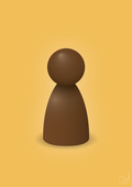 plakat: spillebrik i farven: dark brown - honeycomb-Brætspil-A1two3