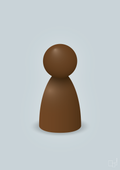 plakat: spillebrik i farven: dark brown - light drizzle-Brætspil-A1two3