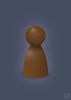 Spillebrik i farven: dark brown - petrol-Brætspil-A1two3
